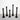 HLM Candlesticks - Black Glaze (5 pieces)