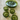 Mid Century Olive Glass Set - 8